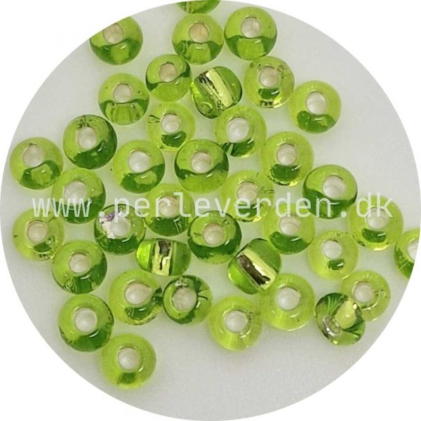 Rocailles frøperler i glas fra Tjekkiet, grøn