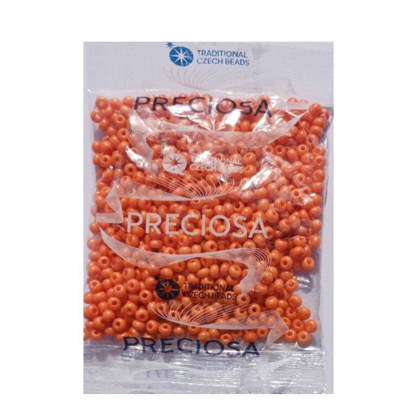 50 gram rocailles perler orange størrelse 7/0