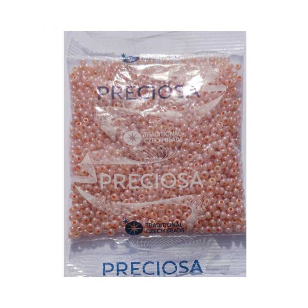 50 gram rocailles perler størrelse 9/0 orange/rosa