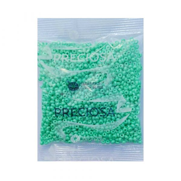 50 gram rocailles perler grøn størrelse 8/0