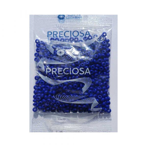 50 gram rocailles perler blå størrelse 5/0