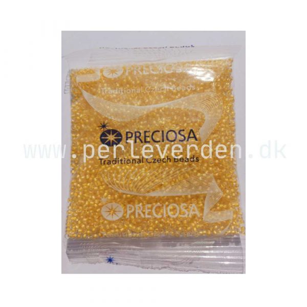 50 gram rocailles perler gul størrelse 9/0