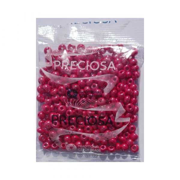 50 gram rocailles perler opak rød koral størrelse 4/0