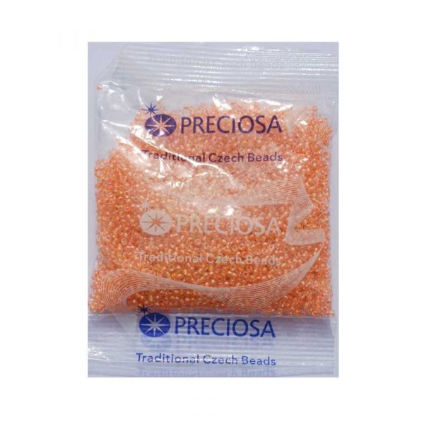 50 gram rocailles perler orange color lined størrelse 12/0