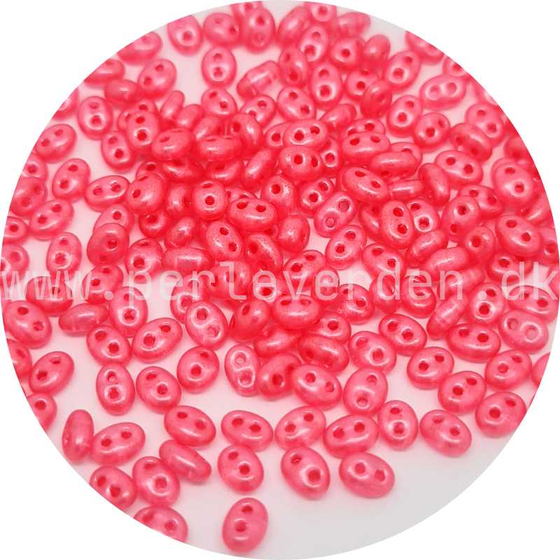 Twin perler i pink farve fra Preciosa