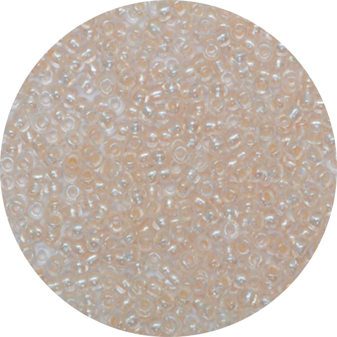 Rocailles frøperler fra Preciosa, crystal, colour lined salmon pearl, sfinx