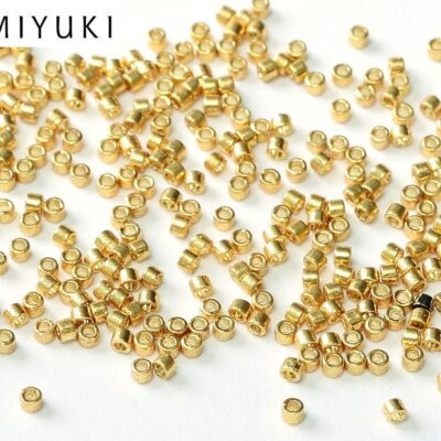 MIyuki delica galvanized gold seed beads DB1832