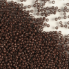 Brun opak Rocailles frøperler fra Preciosa