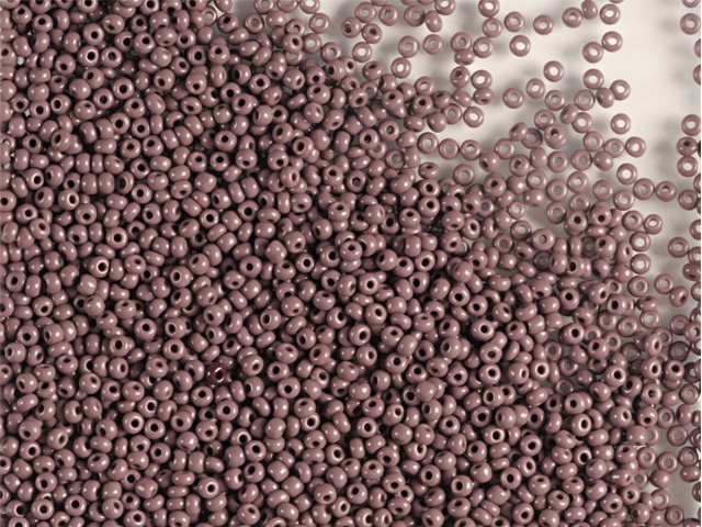 Lilla / Opaque Dark violet Rocailes frøperler fra Preciosa str. 11/0