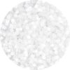 PRECIOSA skårne frøperler i glas, Satin white